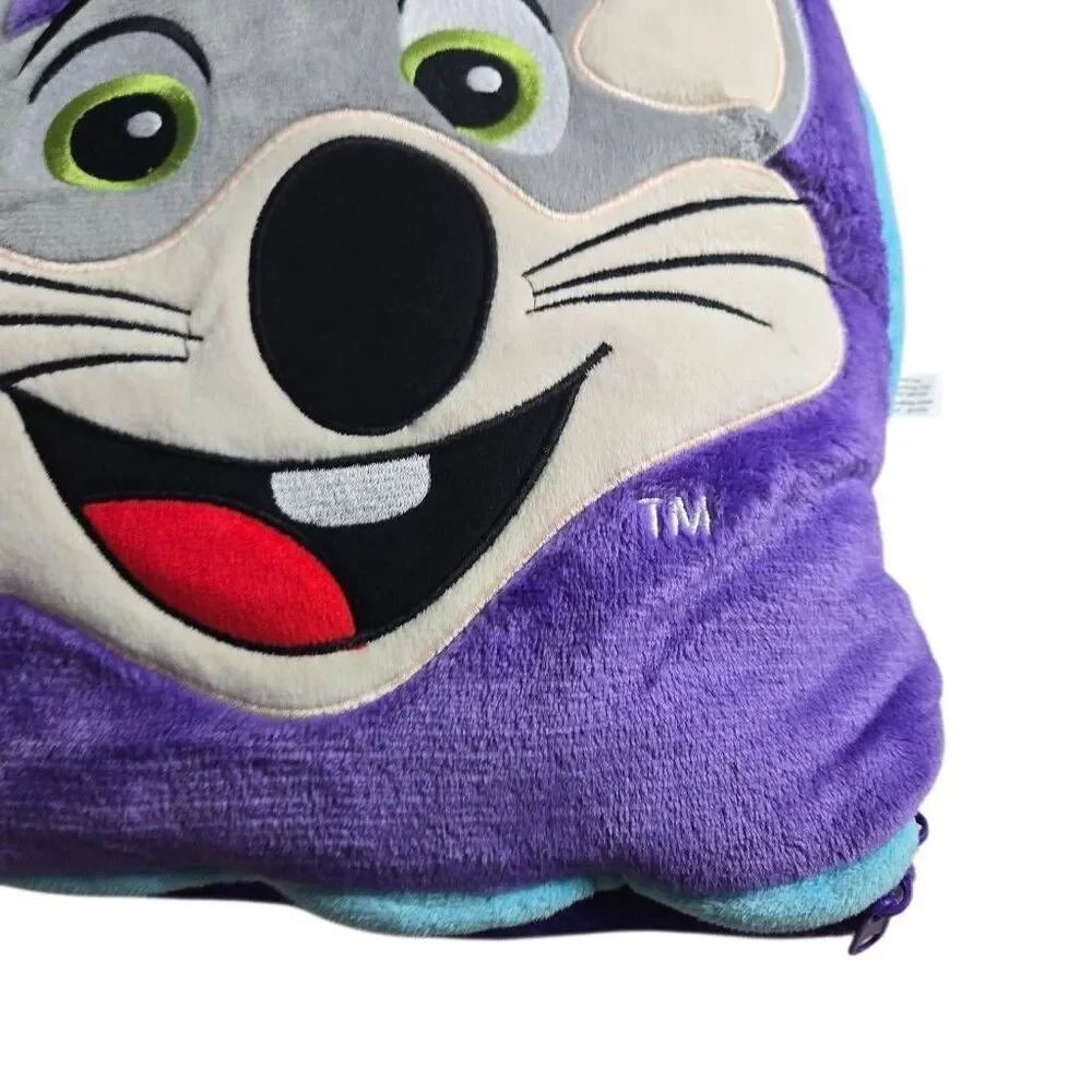 Chuck E Cheese Pillow with Build in throw, accent pillow